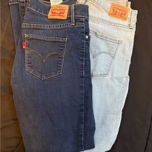 Levi's Dark Blue and Light Denim Jeans